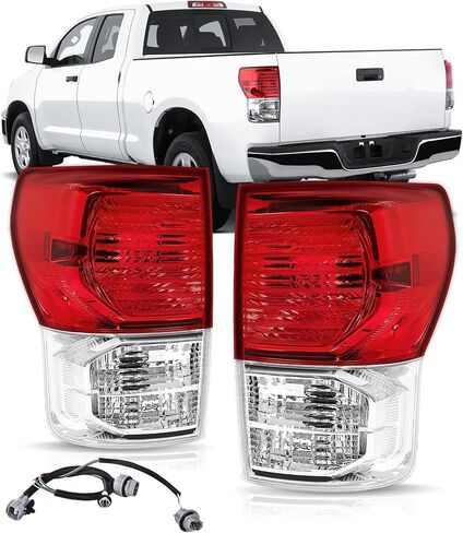 Headlights Assembly compatible with 2007-2013 Toyota Tundra with Level Adjuster, for 2008-2017 Toyota Sequoia Headlamp (12-14 Models Without Headlight Washer) in Saudi Arabia