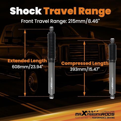 صدمات أمامية maxpeedingrods 0-1 بوصة لـ 1999-2004 Ford F-250 F-350 Super Duty 4WD، إصدار G1 in Saudi Arabia