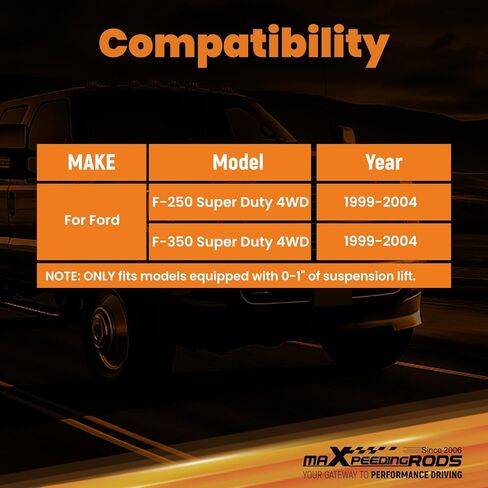 صدمات أمامية maxpeedingrods 0-1 بوصة لـ 1999-2004 Ford F-250 F-350 Super Duty 4WD، إصدار G1 in Saudi Arabia