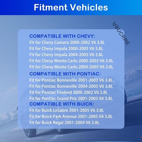 Upgraded 12586551 6 Pack Fuel Injectors Compatible with Buick LeSabre/Regal 2001-2004,for Park Avenue,for Chevy Camaro 2000-2002,for Impala Monte Carlo,for Pontiac Bonneville Firebird 3.8L in Kuwait