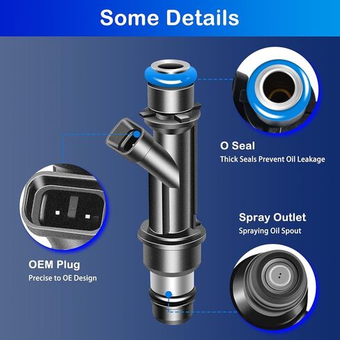 Upgraded 12586551 6 Pack Fuel Injectors Compatible with Buick LeSabre/Regal 2001-2004,for Park Avenue,for Chevy Camaro 2000-2002,for Impala Monte Carlo,for Pontiac Bonneville Firebird 3.8L in Kuwait