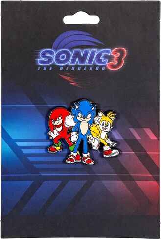 Sonic The Hedgehog 3 Character Trio Enamel Pin | Accessories For Lanyard, Backpack in Saudi Arabia