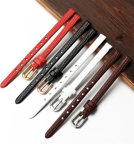 Genuine Leather Watchband womens bracelet 6mm 8mm 10mm 12mm lizards leather watch strap small wristwatches belt Pin buckle in Saudi Arabia