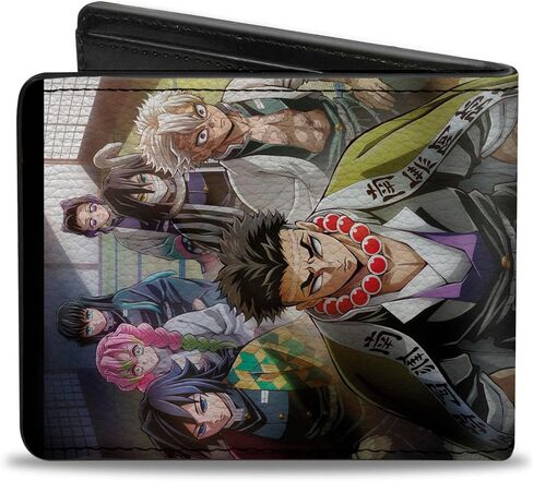 Buckle-Down Demon Slayer Wallet, Bifold, Demon Slayer Hashira Group Pose and Title Logo, Vegan Leather in Saudi Arabia