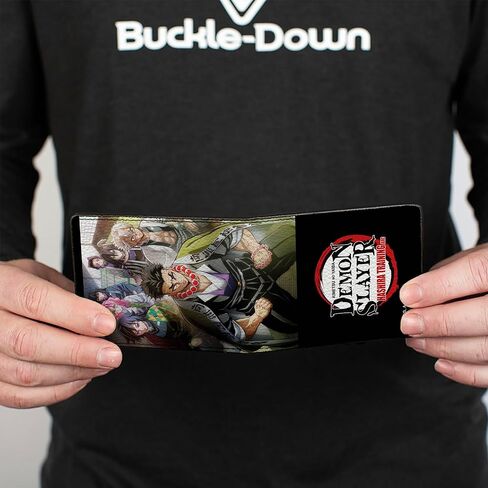 Buckle-Down Demon Slayer Wallet, Bifold, Demon Slayer Hashira Group Pose and Title Logo, Vegan Leather in Saudi Arabia