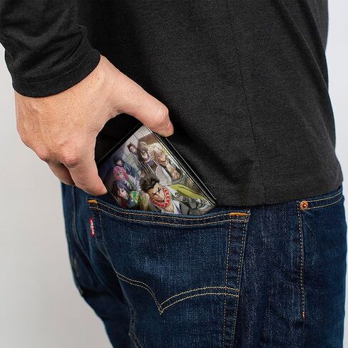 Buckle-Down Demon Slayer Wallet, Bifold, Demon Slayer Hashira Group Pose and Title Logo, Vegan Leather in Saudi Arabia