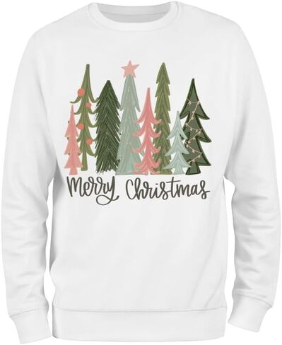 Merry Christmas Tree Sweatshirt, Long Sleeve Casual Unisex Sweatshirt for Christmas in Saudi Arabia