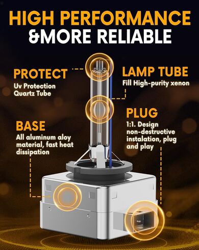 Fit for Chevrolet 2014 2015 2016 2017 2018 2019 2020 2021 Chevy Camaro 2014-2020 Impala Corvette 2014-2017 SS Xenon D3S HID Headlight Bulbs Replacement, 8000K Ice Blue White, Plug and Play, Pack of 2 in Kuwait