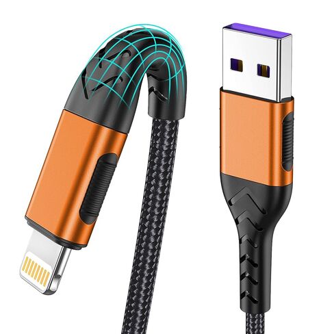 iPhone Charger, [Apple MFi Certified] 3Pack 1FT USB A Cable for Fast Charger Cable, Durable iPhone Charging Cord Compatible with iPhone Xs Max/XS/XR/X/8/7/6S/6/Plus/SE/iPad(Silver) in Kuwait