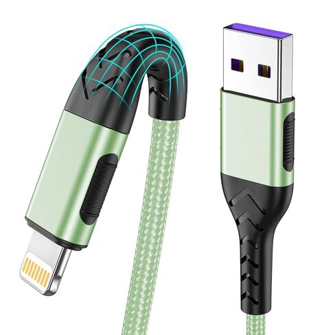 iPhone Charger, [Apple MFi Certified] 3Pack 1FT USB A Cable for Fast Charger Cable, Durable iPhone Charging Cord Compatible with iPhone Xs Max/XS/XR/X/8/7/6S/6/Plus/SE/iPad(Silver) in Kuwait