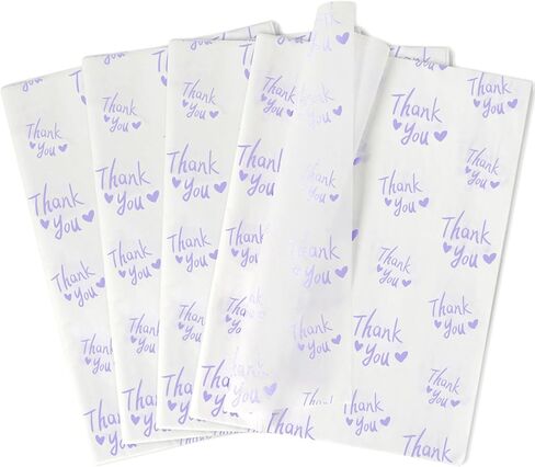 MR FIVE 100 Sheets Black Thank You Tissue Paper Bulk, 20" x 14", Black & White Thank You Tissue Paper for Packaging, Gift Bags, Graduation, Birthday, Thanksgiving in Saudi Arabia