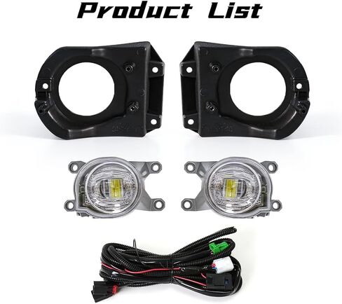 LED Fog Light For Toyota Corolla Cross 2020-2024 Replacement High Bright Driving Daytime Light Bulb with Bezels+Wire Harness in Kuwait