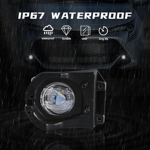 LED Fog Light For Toyota Corolla Cross 2020-2024 Replacement High Bright Driving Daytime Light Bulb with Bezels+Wire Harness in Kuwait