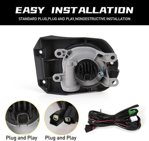 LED Fog Light For Toyota Corolla Cross 2020-2024 Replacement High Bright Driving Daytime Light Bulb with Bezels+Wire Harness in Kuwait