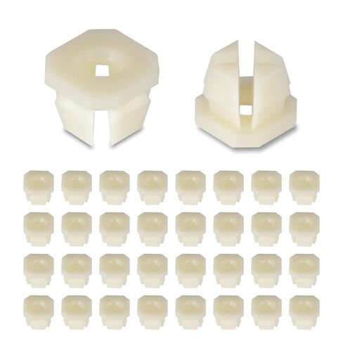 MUYI 30PCS Nylon Grille Screw Nuts - Park/Turn Front Light Lamp Radiator Retainer Nut Headlight Bezel Replace# 347347 3919773 3893980 Fits #8#10 Screw in Kuwait