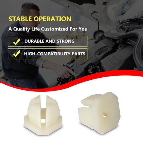 MUYI 30PCS Nylon Grille Screw Nuts - Park/Turn Front Light Lamp Radiator Retainer Nut Headlight Bezel Replace# 347347 3919773 3893980 Fits #8#10 Screw in Kuwait