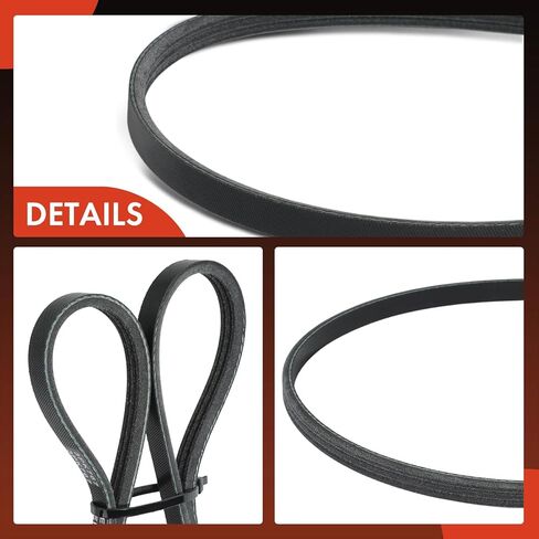 حزام محرك أفعواني A-Premium مقاس 30.19 بوصة متوافق مع سيارات Ford وHonda وMazda وLexus & Toyota - Camry 1988-1991، Civic، CRX، Probe، Celica، RAV4، ES250، 626، MX-6 in Saudi Arabia