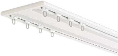 Heavy-Duty Double Row Ceiling Curtain Track - Silent Sliding Curtains with Mute Rollers for Room Divider & Privacy Solutions (Champagne, 3.0M/9.8FT) in Kuwait