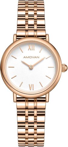 ساعات ذهبية وردية للنساء مع سوار صغير من الفولاذ المقاوم للصدأ، يدين صغيرتين، هيكل مستطيل بمينا روماني، مقاومة للماء، تتضمن أداة تعديل in Kuwait