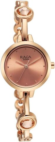Titan Raga Viva Quartz Analog Rose Gold Dial Metal Strap Watch for Women-NS2576WM02 in Saudi Arabia
