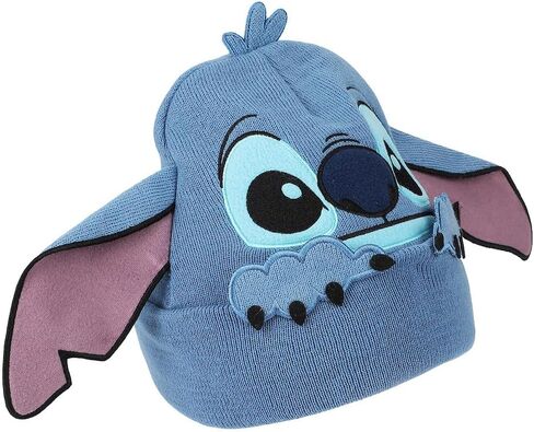 Disney Stitch Peekaboo Hands Blue Cuff Beanie in Saudi Arabia