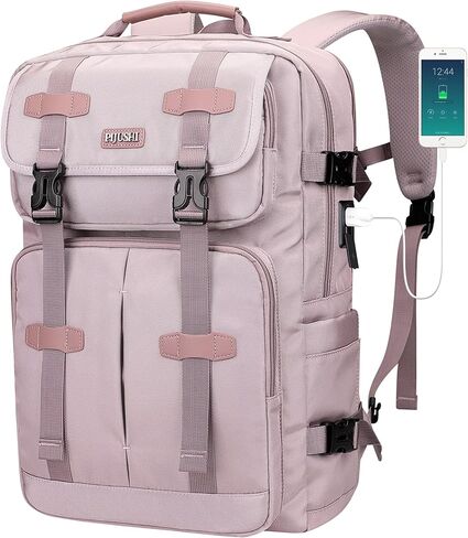 حقيبة ظهر للسفر من PIJUSHI للنساء قابلة للتحويل وحقيبة ظهر للأمتعة معتمدة من الطيران تناسب كمبيوتر محمول مقاس 16 بوصة (PE053 أزرق مخضر) in Kuwait