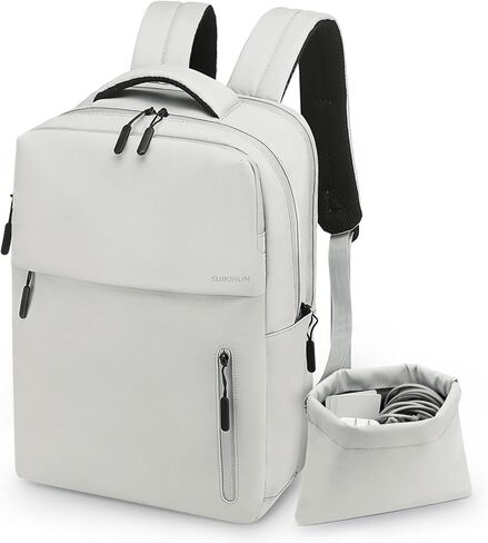 حقيبة ظهر خفيفة الوزن سعة 20 لترًا للرجال والنساء، حقيبة سفر مقاومة للماء مع حجرة كمبيوتر محمول مقاس 15.6 بوصة وجيوب مضادة للسرقة، باللون الأسود in Kuwait