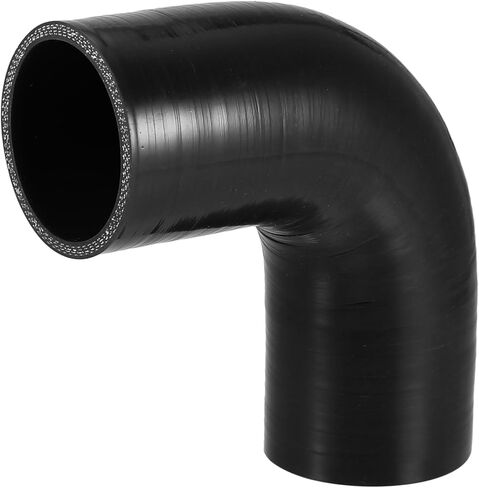 X AUTOHAUX 1 Pcs 60mm 2.36" ID 120mm 4.72" Length 90 Degrees Black Car Silicone Hose Coolant Hose Universal in Saudi Arabia