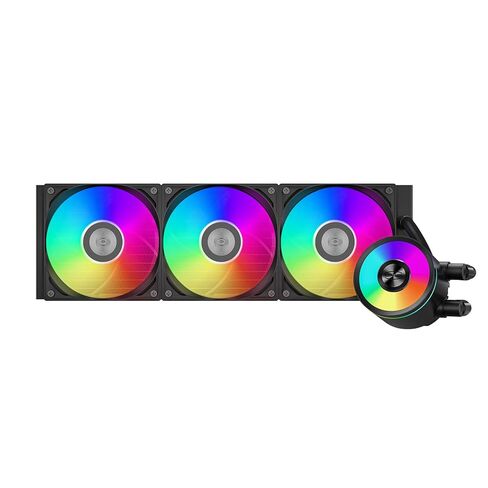 PCCOOLER CPS DA360 PRO ARGB BK CPU Liquid Cooler for Desktop, 360mm CPU AIO Water Cooler with 120mm ARGB Fans, Infinite Halo ARGB Water Cooling PC for LGA 115X/1200/1700/1851/20XX, AMD AM4 AM5 Black in Kuwait