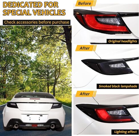 Sekhyna مصباح خلفي للسيارة غطاء حماية أسود مدخن ABS 4 قطع متوافق مع Toyot@ 86 GR86 Subaru BRZ ZD8 2022-2025 غطاء ضوء الفرامل الخلفي للسيارة ملحقات الكسوة in Saudi Arabia