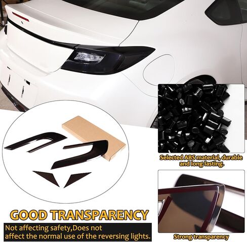 Sekhyna مصباح خلفي للسيارة غطاء حماية أسود مدخن ABS 4 قطع متوافق مع Toyot@ 86 GR86 Subaru BRZ ZD8 2022-2025 غطاء ضوء الفرامل الخلفي للسيارة ملحقات الكسوة in Saudi Arabia