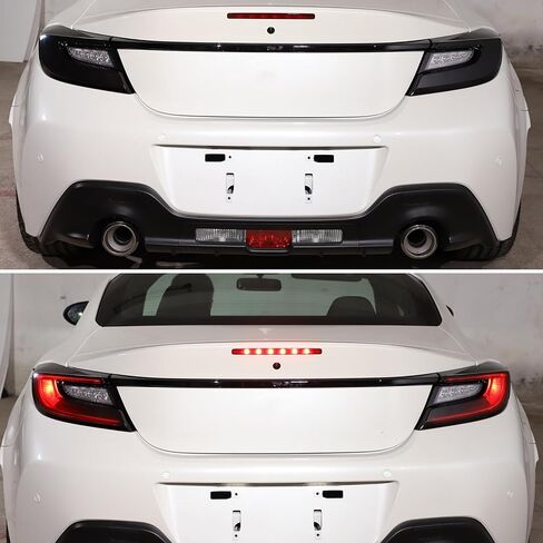 Sekhyna مصباح خلفي للسيارة غطاء حماية أسود مدخن ABS 4 قطع متوافق مع Toyot@ 86 GR86 Subaru BRZ ZD8 2022-2025 غطاء ضوء الفرامل الخلفي للسيارة ملحقات الكسوة in Saudi Arabia