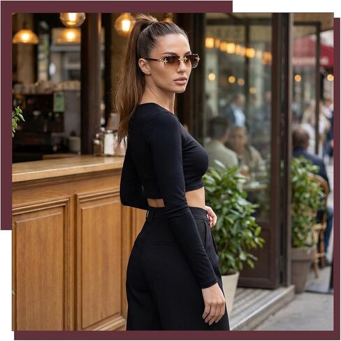 JATEBI 3 Pack Fashion Rectangle Rimless Sunglasses, Fashion Y2K Rimless Sunglasses with Triple Cross for Men Women, UV400 Frameless Sun Glasses for Streetwear Gift Party Dance Trendy Outfits in Saudi Arabia