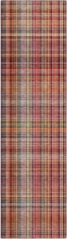 Addison Rugs Chantille ACN541 Red 2'3" x 7'6" Indoor Outdoor Hallway Runner Rug, Stain Resistant Washable Kitchen Area Carpet for Bathroom, Laundry and Bedroom in Saudi Arabia
