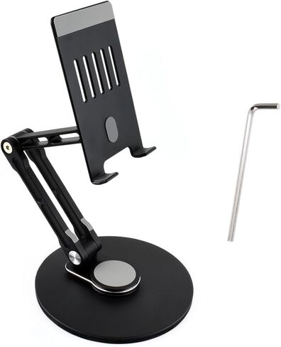 Waveshare Portable Monitor Adjustable Stand, Compatible with 4~18.5inch Monitors, Supports Multi-axis Rotation, Weighted Base and Ergonomic Design, Foldable for Easy Storage in Saudi Arabia