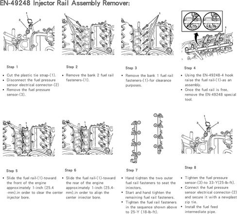 EN-49248 Injector Rail Assembly Remover Tool 6706 for Cadillac, Saturn, Pontiac and Chevrolet 27-214 Direct Injection Engines in Kuwait