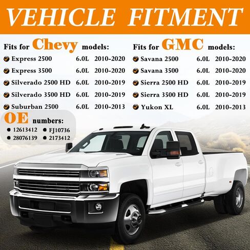 Upgraded 12613412 6.0L Flex Fuel Injectors Fits for Chevy: Silverado Express Suburban 2500 3500; For GMC:Yukon XL Sierra Savana 2500 3500, 2010-2020, 4 Holes, V8 6.0L,OEM #12613412 (8 Pcs) in Kuwait