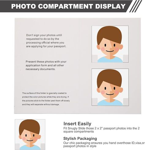 PruQuaiy150-Pack Passport Photo Organizer Folder with Pockets & Compartments for 2x2 Print, Picture Display, Travel Document Organizer - Small Business Supplies - Passport Holder for Travel in Kuwait