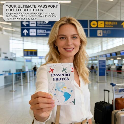 PruQuaiy150-Pack Passport Photo Organizer Folder with Pockets & Compartments for 2x2 Print, Picture Display, Travel Document Organizer - Small Business Supplies - Passport Holder for Travel in Kuwait