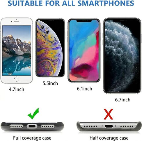 حزمة واحدة من حبل الهاتف - تتضمن 1 حزام رقبة قابل للتعديل، 1 حزام معصم، 2 مشبك هاتف، حبل قصير، حزام هاتف، حبل للهاتف الخلوي، حبل هاتف حول الجسم، حبل هاتف Iphone، حزام هاتف مضاد للسرقة (أسود) in Kuwait