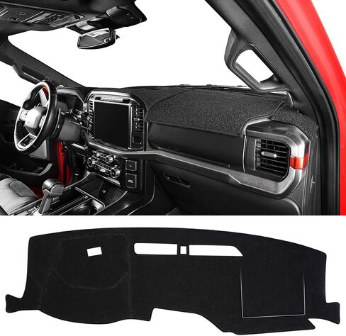 Dash Cover for Chevrolet Silverado/GMC Sierra 1500/2500 HD/3500 HD, 2022–2025, with Forward Collision Alert, Without Heads-Up Display, Fits 13.4" Screen, Black in Saudi Arabia