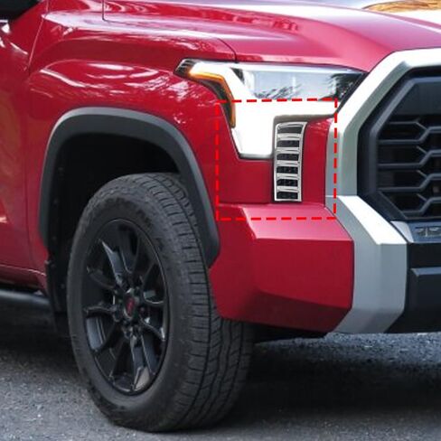 Car Accessories Headlight Lamp Bottom Intake Grille Frame Cover Trims Compatible with Toyota Tundra 2025 2024 2023 2022 (Black) 2PCS ABS in Saudi Arabia