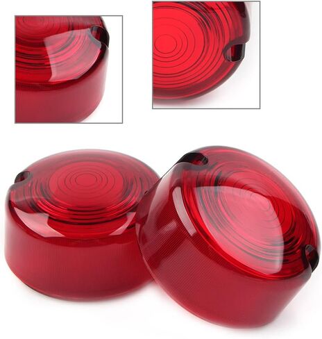 SIKUAI Motorcycle Red Turn signal light Lens assembly ABS 2 Pcs Turn Signal Lens Cover for Harley Dyna FXD FXR For Sportster XLH 883 1200 FXST Accessaries in Kuwait