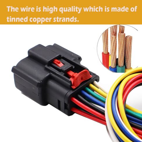 2Pcs 12 Pin Headlights Connector Compatible with Ram 3500 2019-2024 68406276AE 68406276AB, 68406276AC Pigtail Harness Plug in Saudi Arabia