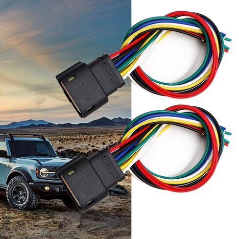 2Pcs 12 Pin Headlights Connector Compatible with Ram 3500 2019-2024 68406276AE 68406276AB, 68406276AC Pigtail Harness Plug in Saudi Arabia