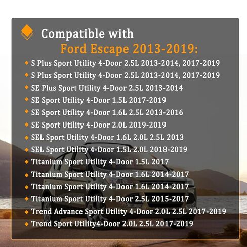 مجموعة مفصل التوجيه الأمامي الأيسر والأيمن مع محور محمل العجلة متوافق مع 2013-2019 Ford Escape Replace# CV6Z3K186B CV6Z3K185B LK143 LK144 (يسار ويمين) in Kuwait