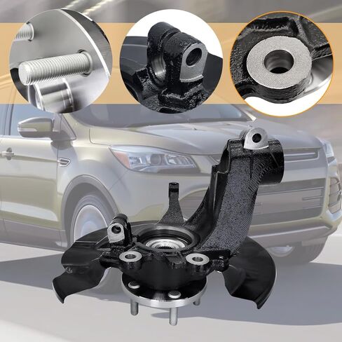 مجموعة مفصل التوجيه الأمامي الأيسر والأيمن مع محور محمل العجلة متوافق مع 2013-2019 Ford Escape Replace# CV6Z3K186B CV6Z3K185B LK143 LK144 (يسار ويمين) in Kuwait