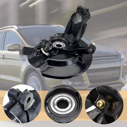 مجموعة مفصل التوجيه الأمامي الأيسر والأيمن مع محور محمل العجلة متوافق مع 2013-2019 Ford Escape Replace# CV6Z3K186B CV6Z3K185B LK143 LK144 (يسار ويمين) in Kuwait