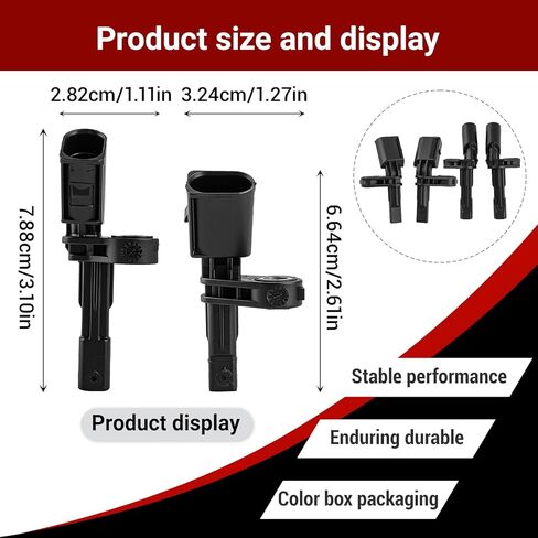 ABS Wheel Speed Sensor Set Front/Rear (Left & Right) 4PCS Compatible with VW Jetta Golf Passat Beetle Bora Eos Rabbit 2005-2018, Replace WHT003856 WHT003857 WHT003858 WHT003859 by LOKFASISHA in Kuwait
