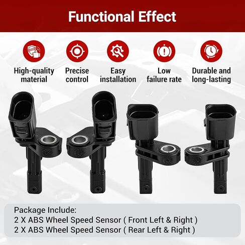 ABS Wheel Speed Sensor Set Front/Rear (Left & Right) 4PCS Compatible with VW Jetta Golf Passat Beetle Bora Eos Rabbit 2005-2018, Replace WHT003856 WHT003857 WHT003858 WHT003859 by LOKFASISHA in Kuwait